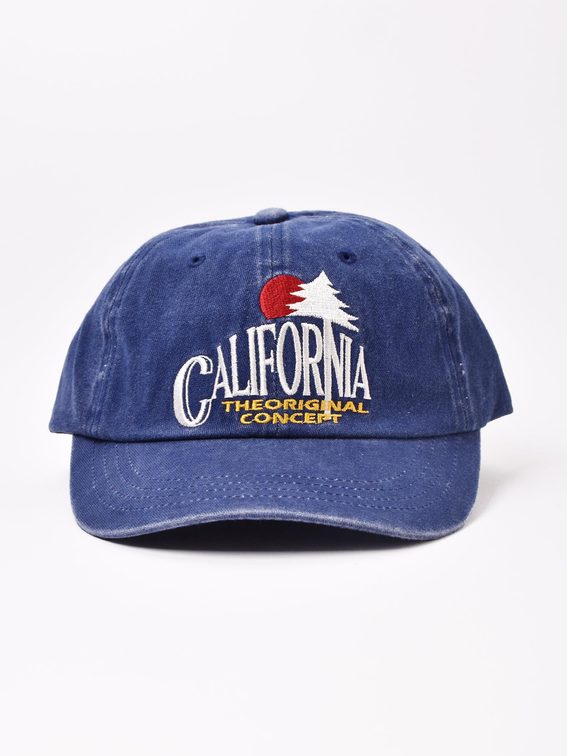 刺繍入り デニムキャップ 「CALIFORNIA」 ネイビー - 古着屋