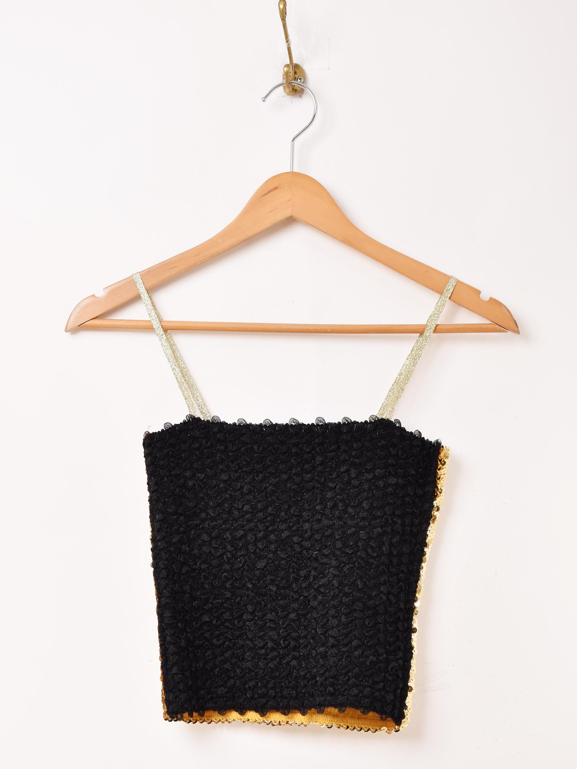 イングランド製 スパンコールキャミ | 輝くアクセント - 古着屋