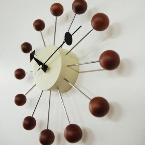 ジョージ・ネルソン】ボール・クロック ウォールナット[リプロダクト