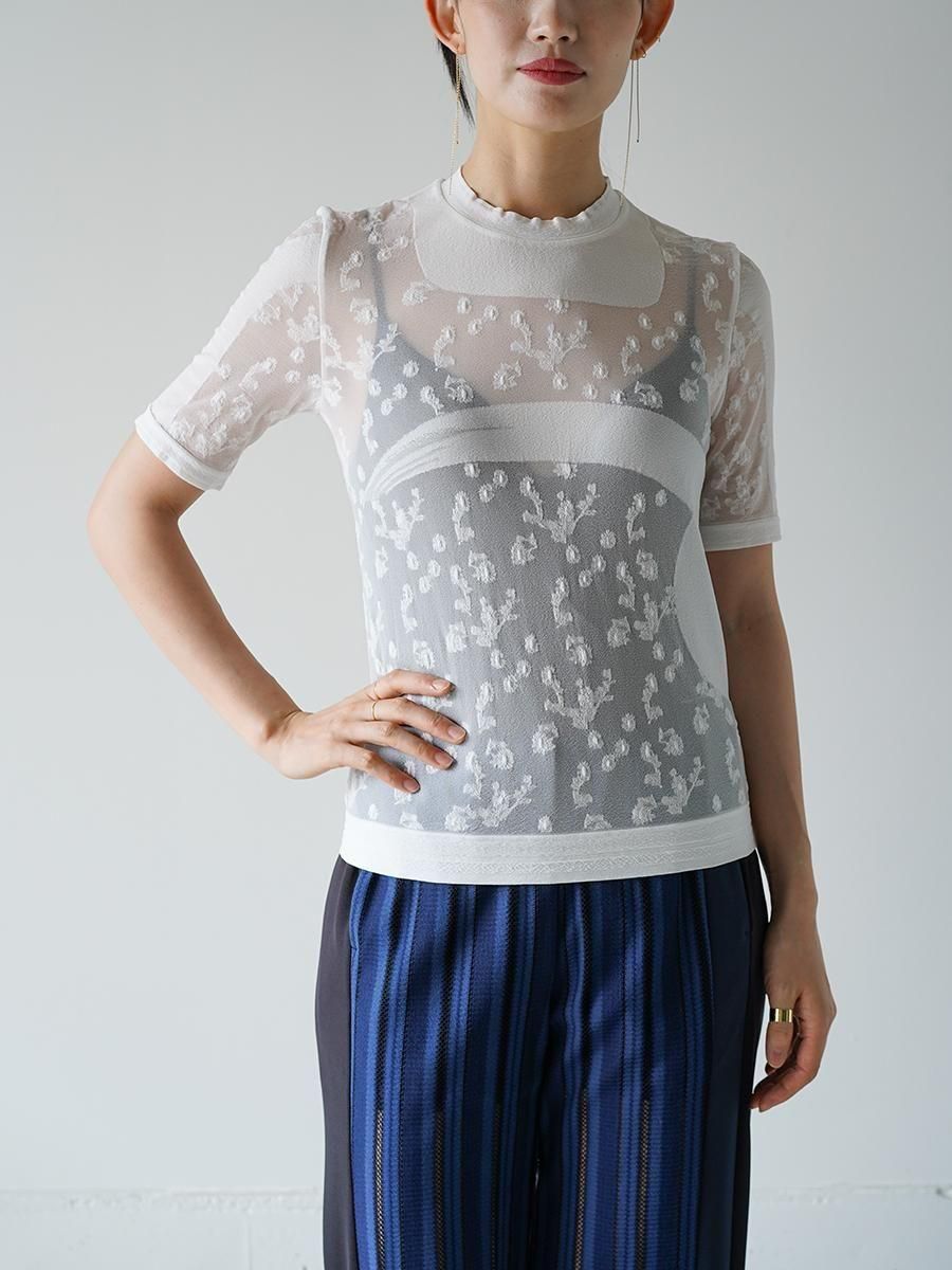 Mame Kurogouchi Knitted Crew Neck Top - Altamira