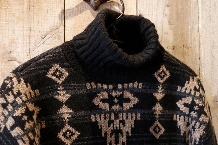 RRL(ダブルアールエルラルフローレン):ネイティブ柄 タートルネック