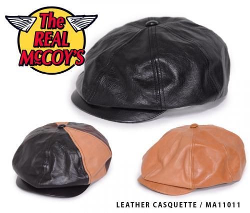 The REAL McCOY'S】MA11011:LEATHER CASQUETTE