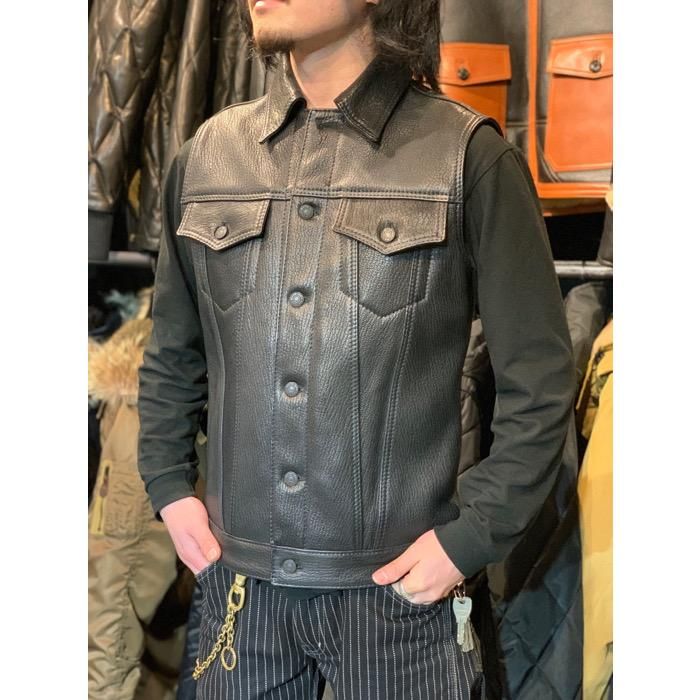 WESTRIDE/ウエストライド】 レザーベスト/DEAN BKG1-- REALDEAL仙台