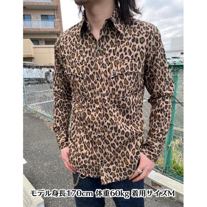 SKULL FLIGHT/スカルフライト】長袖シャツ/レオパードシャツ：SFS22ー