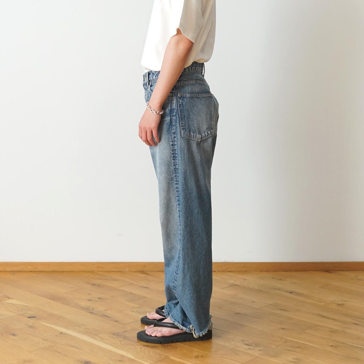 2024 S/S】【INSCRIRE / アンスクリア】 DENIM BAGGY PANTS - BLUE