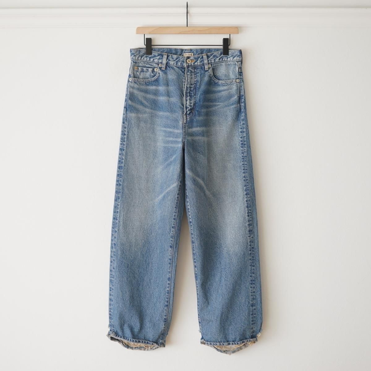 2024 S/S】【INSCRIRE / アンスクリア】 DENIM BAGGY PANTS - BLUE