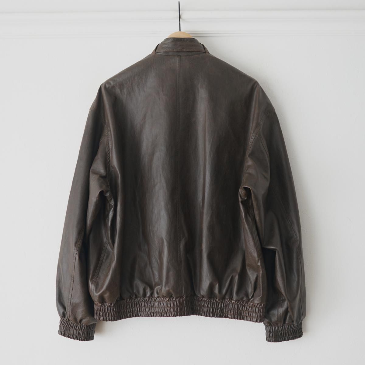 INSCRIRE / アンスクリア】 FAKE LEATHER THREE POCKET BLOUSON