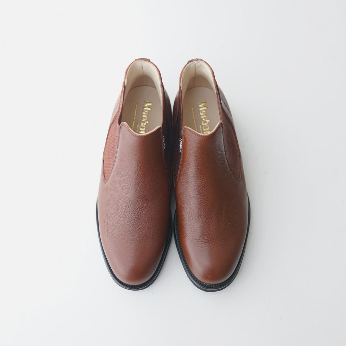 Marbot / マルボー】 NAVAL-SIDEGORE (FITTER SOLE) - BROWNEMBOSSED