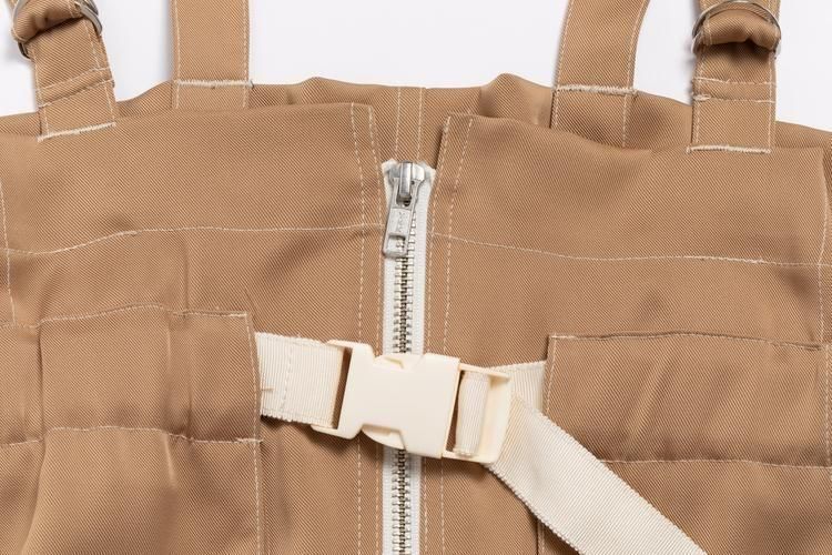 サスペンダーサイドタックスカート（BROWN） - PINUE