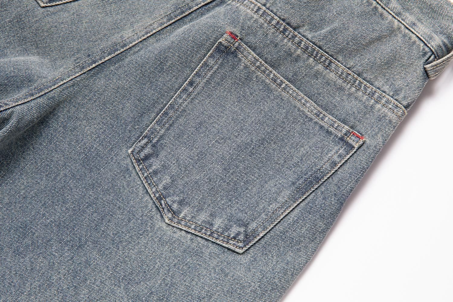 サイドタックデニムパンツ（BLUE） - PINUE