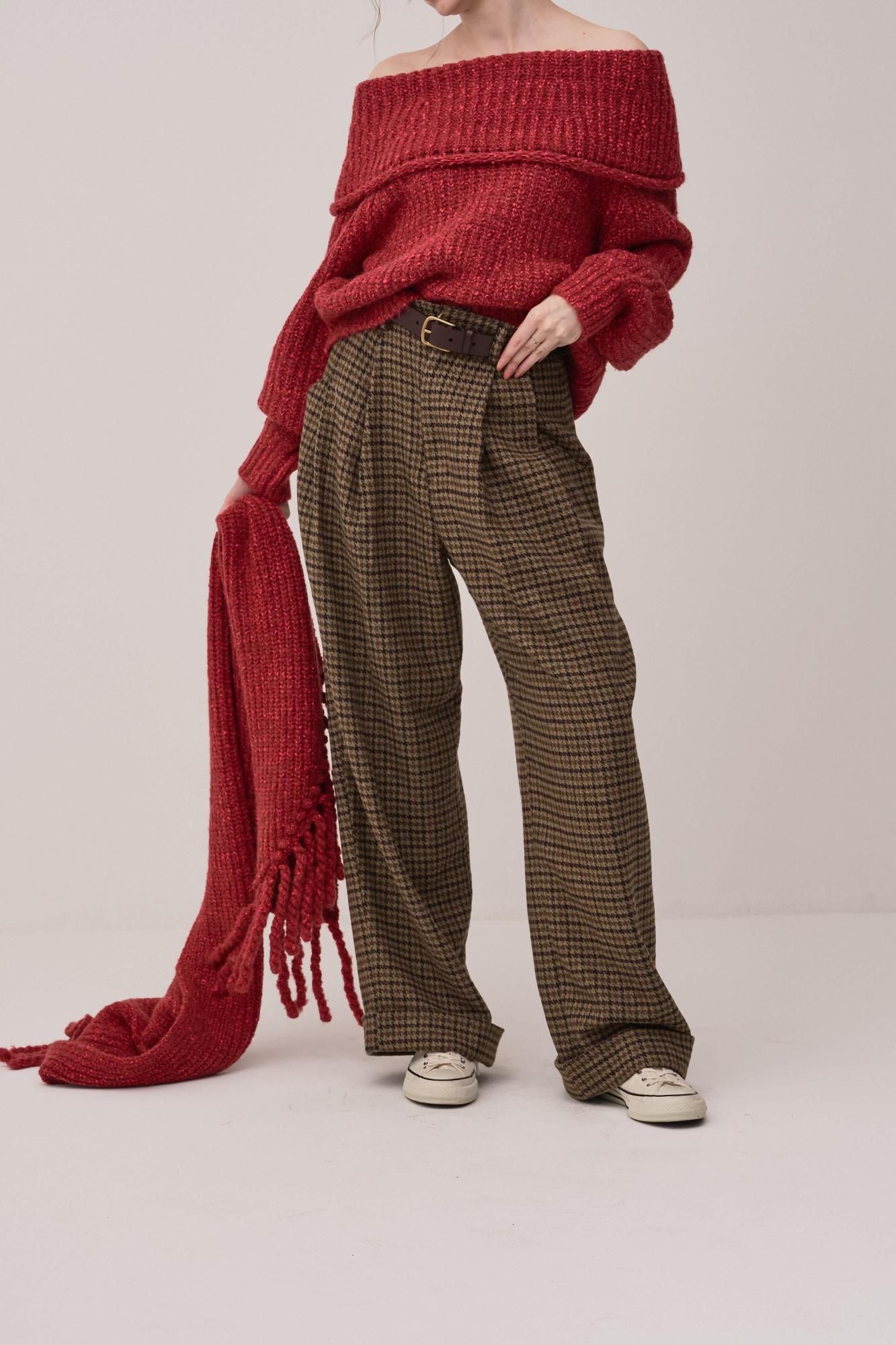 シャギーMIXニットカーディガン（PINK） - PINUE