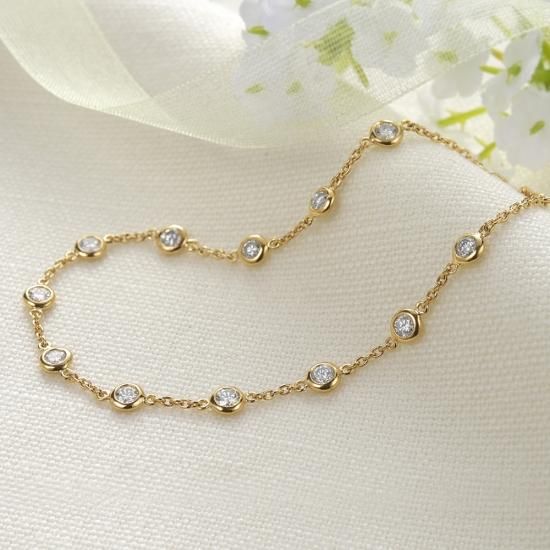 K18 ダイヤモンドブレスレット | Petit Bezel - ジュエリーサロン