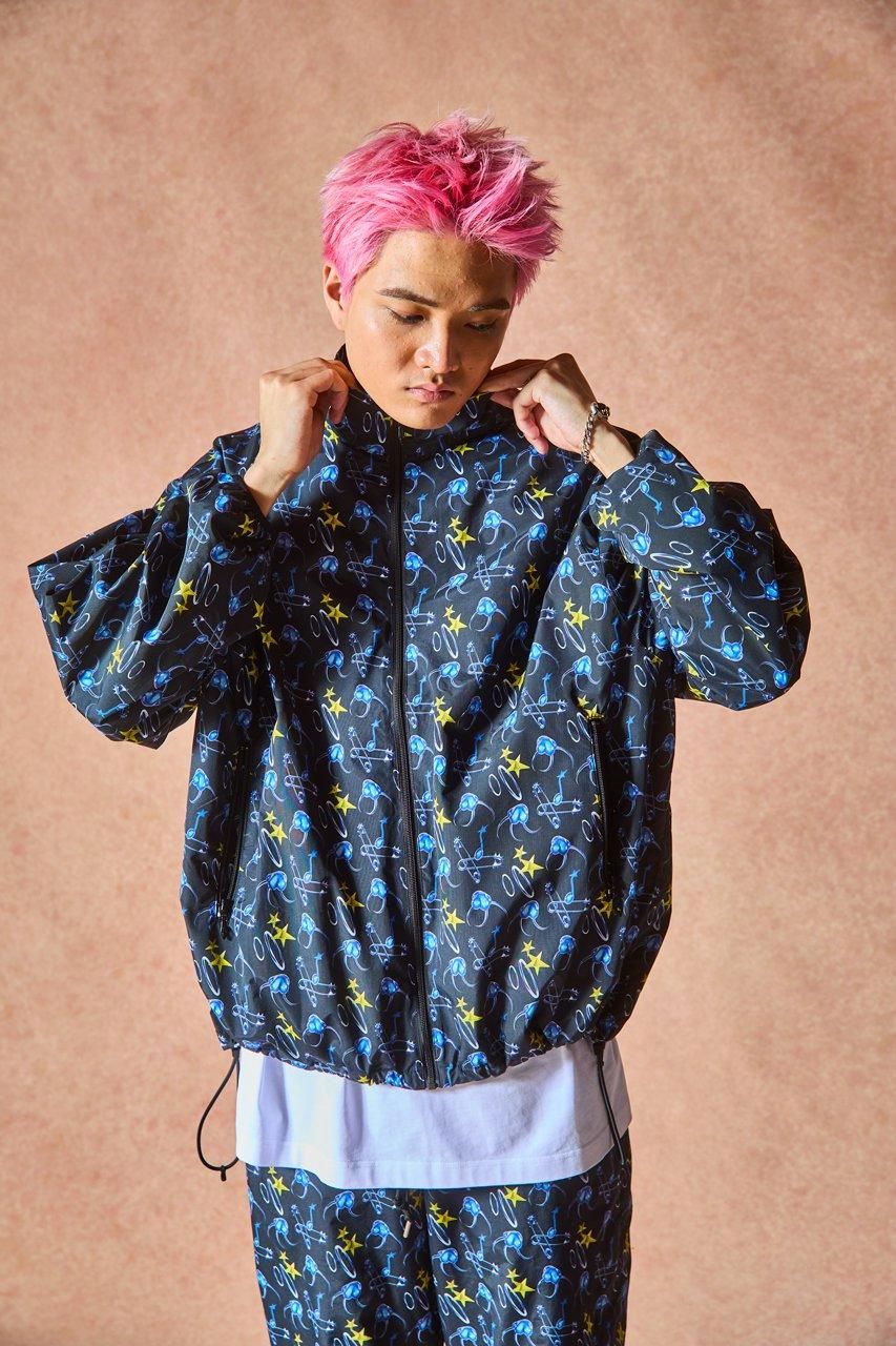 総柄ナイロンジャケット - ROY reflect overjoy