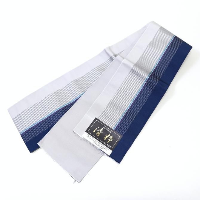 本場筑前博多織 半幅帯 「清粋」 小袋帯 正絹 長尺 【染重オンライン