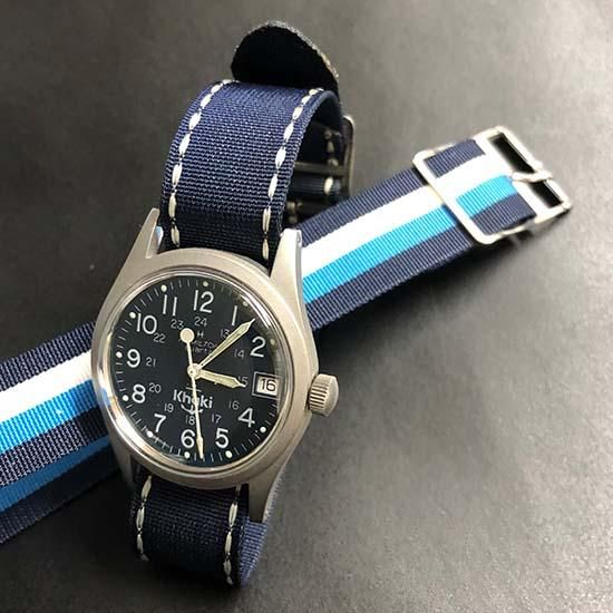 HAMILTON Khaki NAVY モデル用 純正NATOベルト 2本セット（デッド