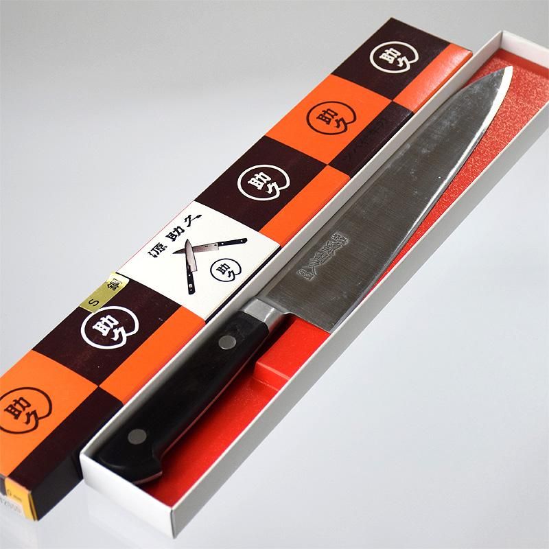 源助久「ツバ付牛刀」210mm スウェーデン鋼 - 越前本手打包丁と農具の