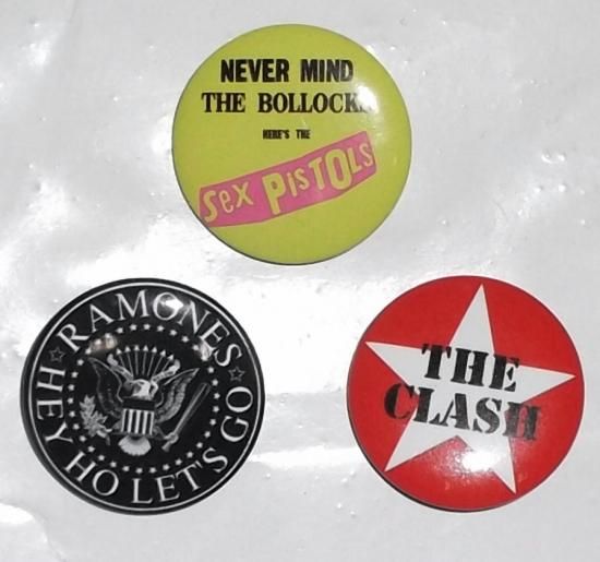 バンドTシャツ 通販 パンク バッヂ 3pセット Sex Pistols , RAMONES