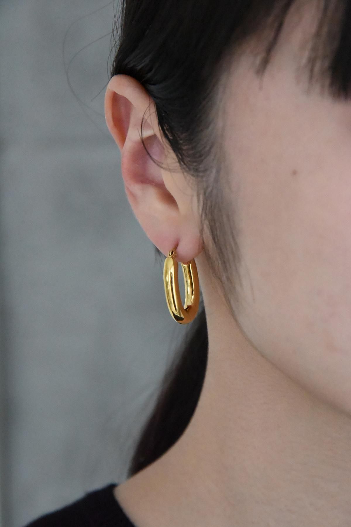 Oval Hoop Pierce | 大人のフープピアス - - Nunc Stainless Jewelry -