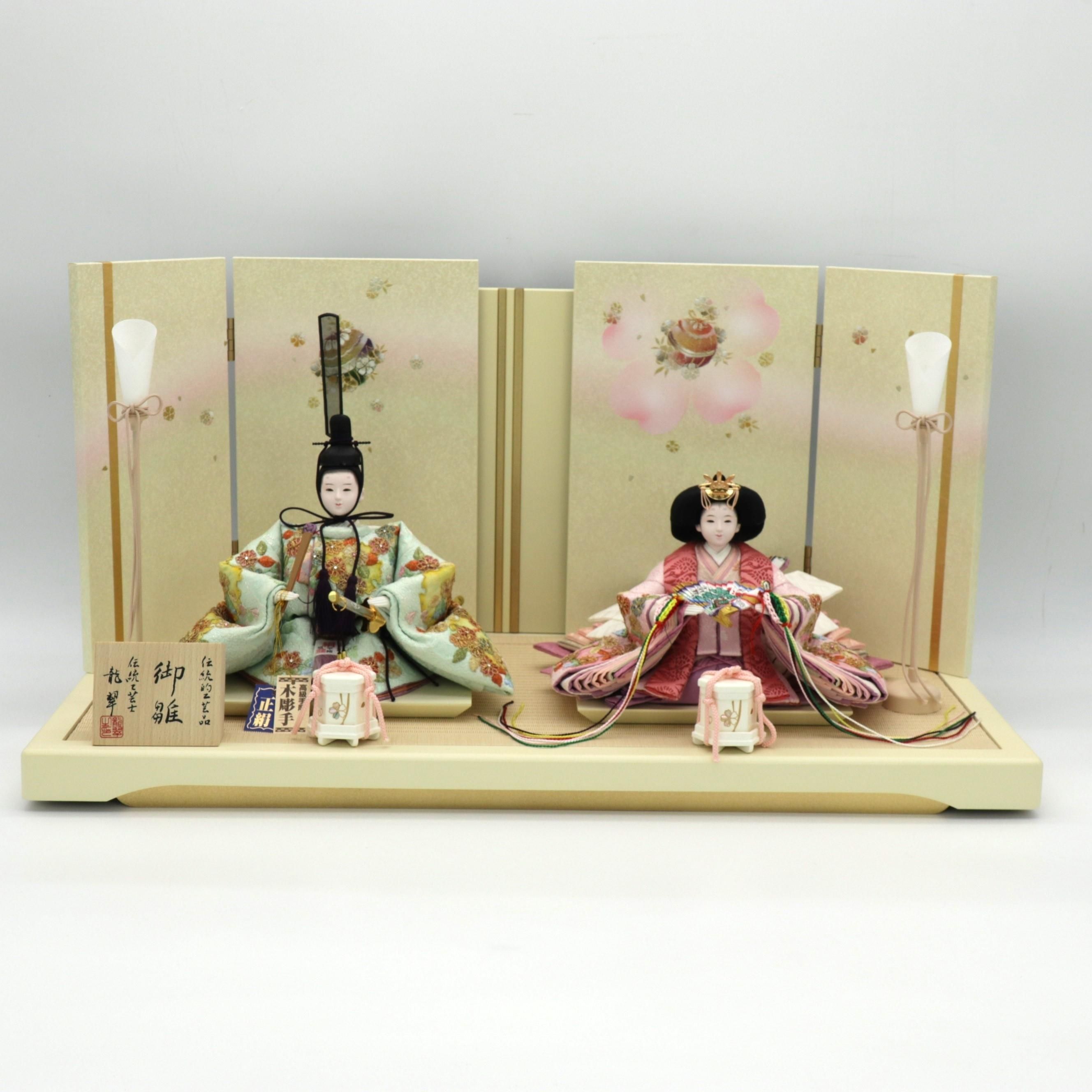 京刺繍 雪輪に桜 望月龍翠作 - 伝統の人形づくり一筋 静岡県富士市の