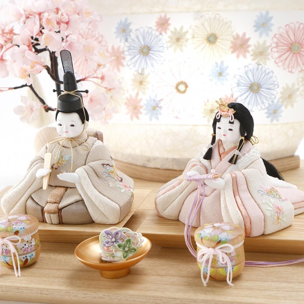 雛人形（ひな人形）「帆々雛」｜鈴木晃隆 親王飾り｜小さくかわいい