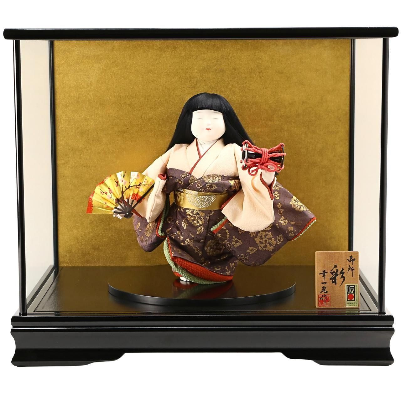 日本人形 | 御所 彩 鼓 - tsudumi - ガラスケース 幸一光 |人形の永光