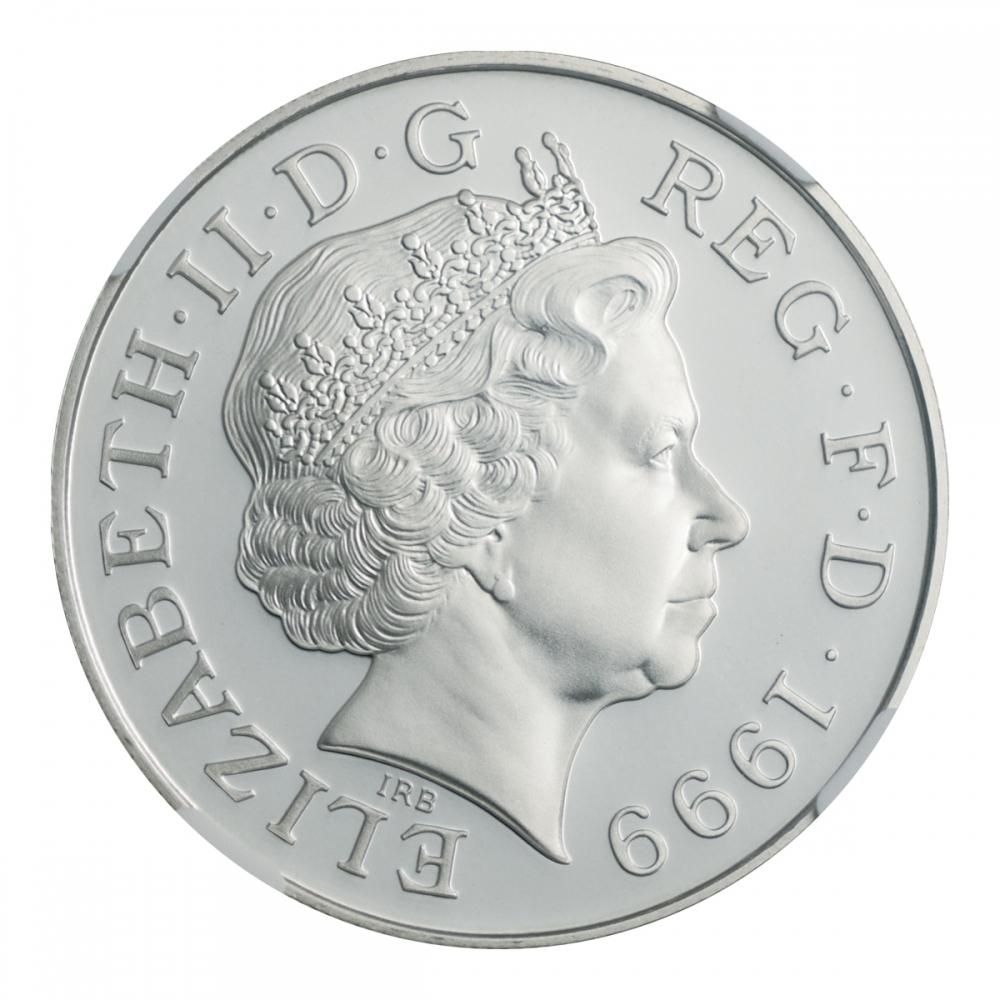 イギリス 1999年 5ポンド銀貨 ダイアナ妃追悼記念 NGC PF69 ULTRA