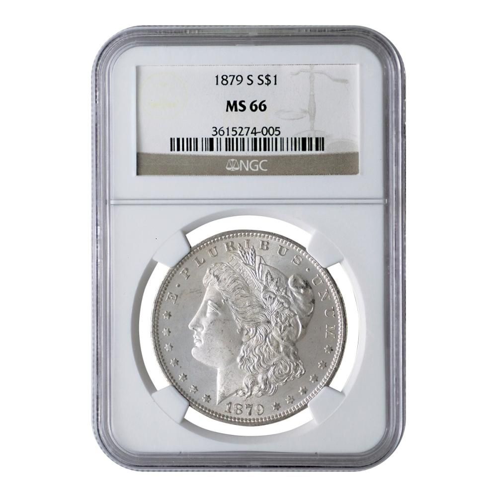 アメリカ 1879年（S）1ドル銀貨 モルガンダラー NGC MS66 - セキグチは