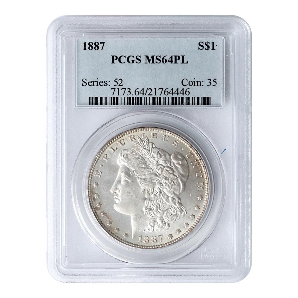 アメリカ 1887年 1ドル銀貨 モルガンダラー PCGS MS64PL - セキグチは