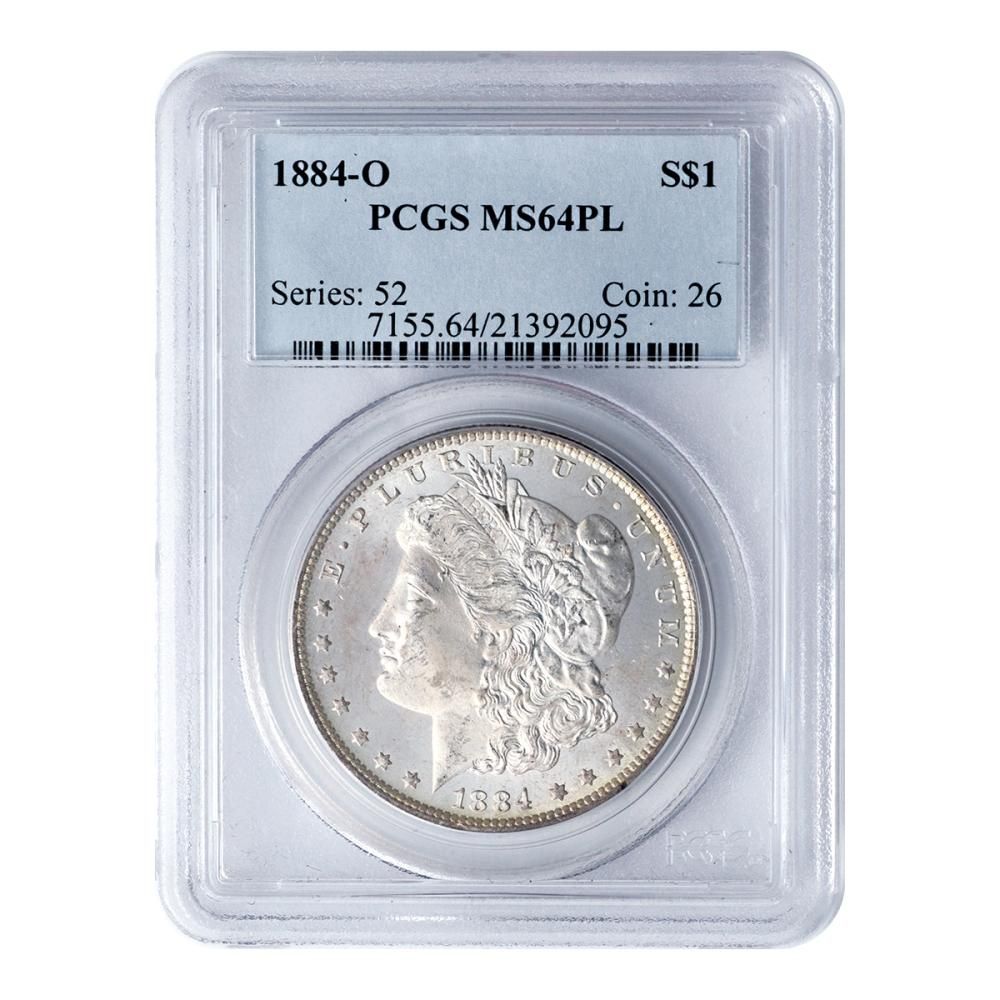 アメリカ 1884年（O）1ドル銀貨 モルガンダラー PCGS MS64PL