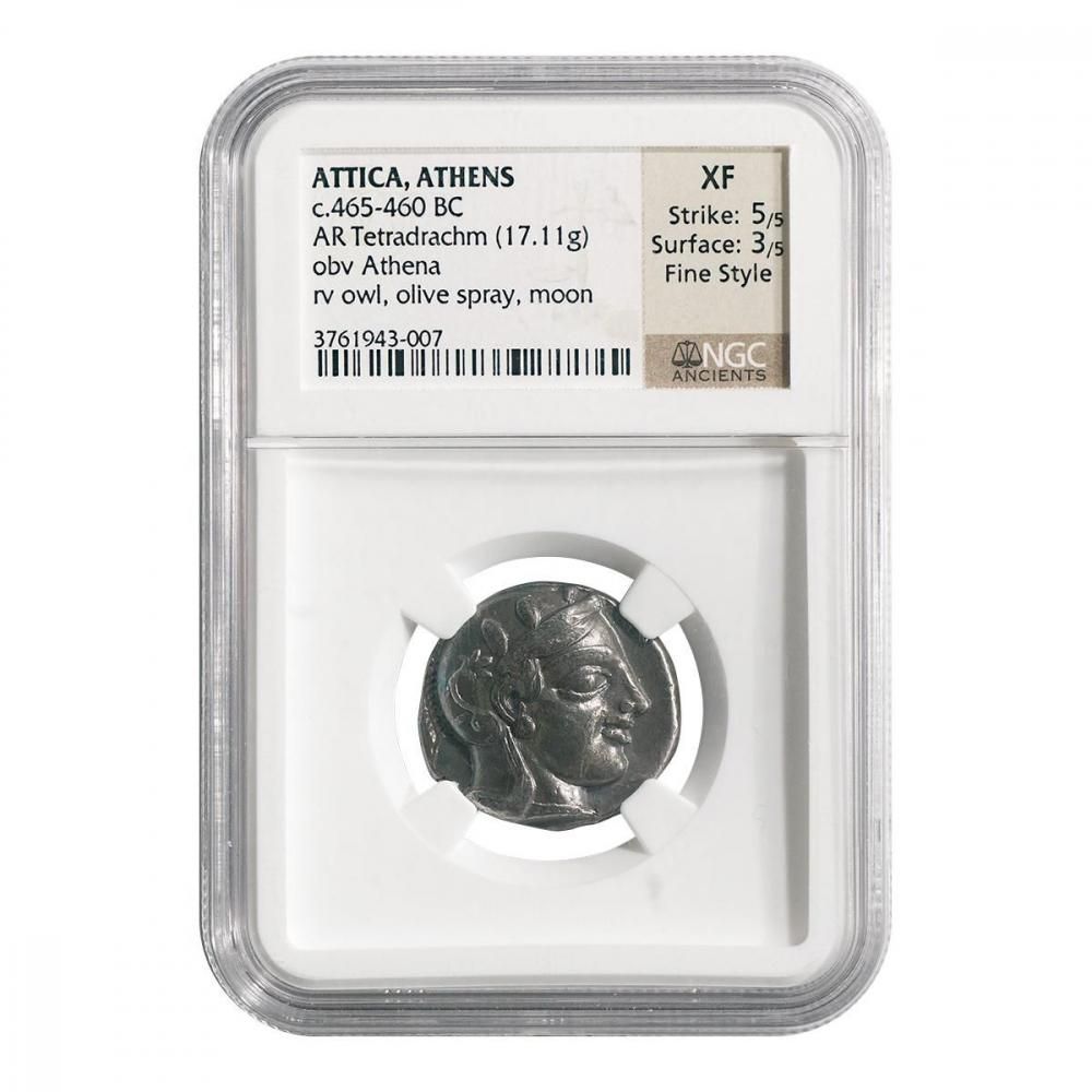 古代ギリシャ ふくろう テトラドラクマ銀貨 アッテカアテネ 量産タイプ