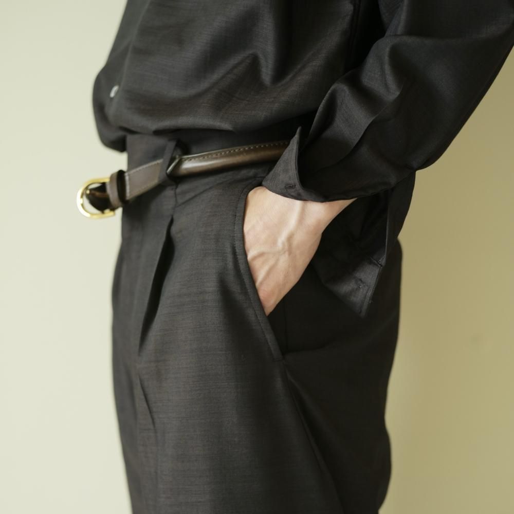 MAATEE&SONS H WOOL 無双TROUSER BROWN