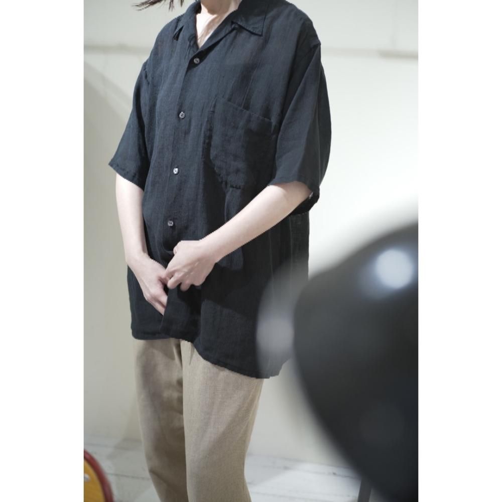 MAATEE&SONS S/S OPEN COLLAR SHIRTS ドS LINEN