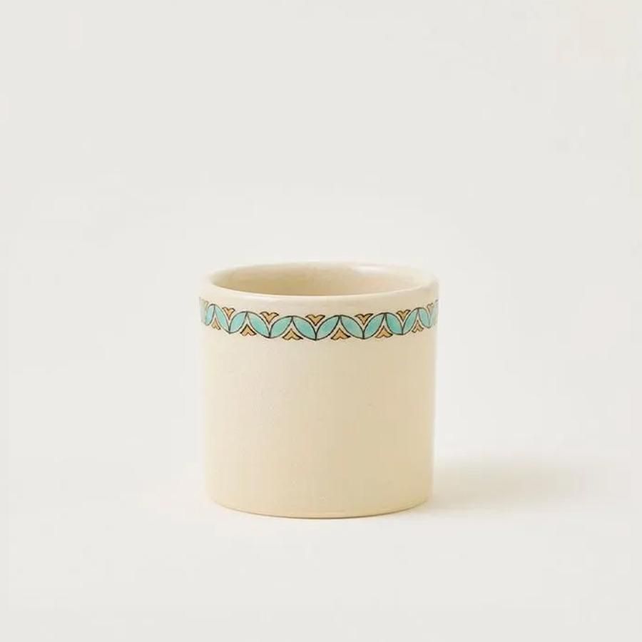 白薩摩蓋置（筒型） 割文（緑青）[シロサツマフタオキ（ツツガタ