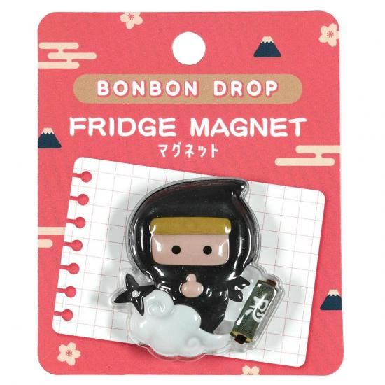 ネコポス対応】和柄 ボンボンドロップマグネット 忍者 - クーリア