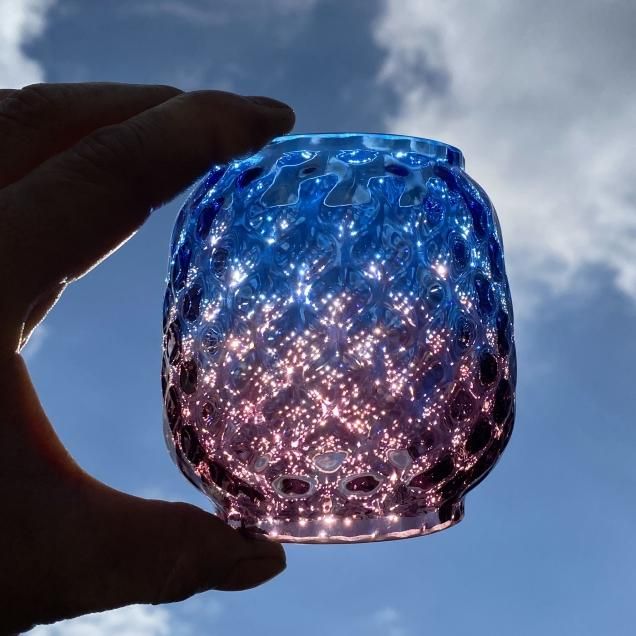 Magma Glass Studio【ランタングローブ】Blue/Violet