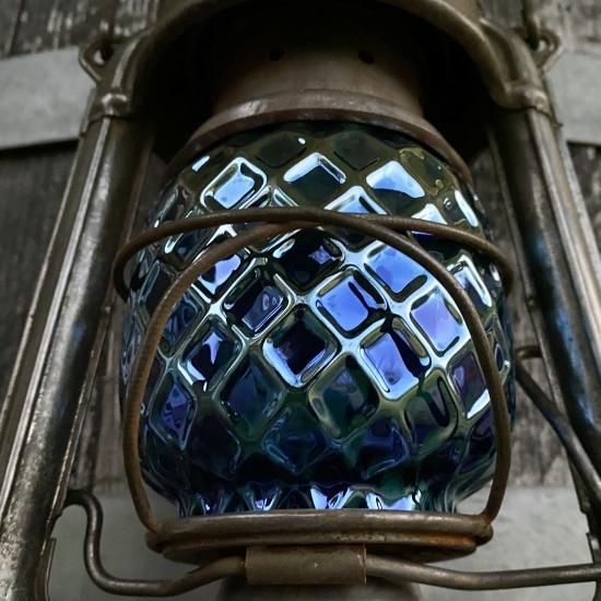 Magma Glass Studio【ランタングローブ】Blue Mirror