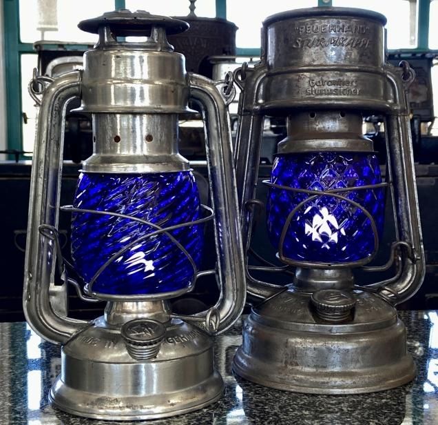 Magma Glass Studio【ランタングローブ】Silver Blue