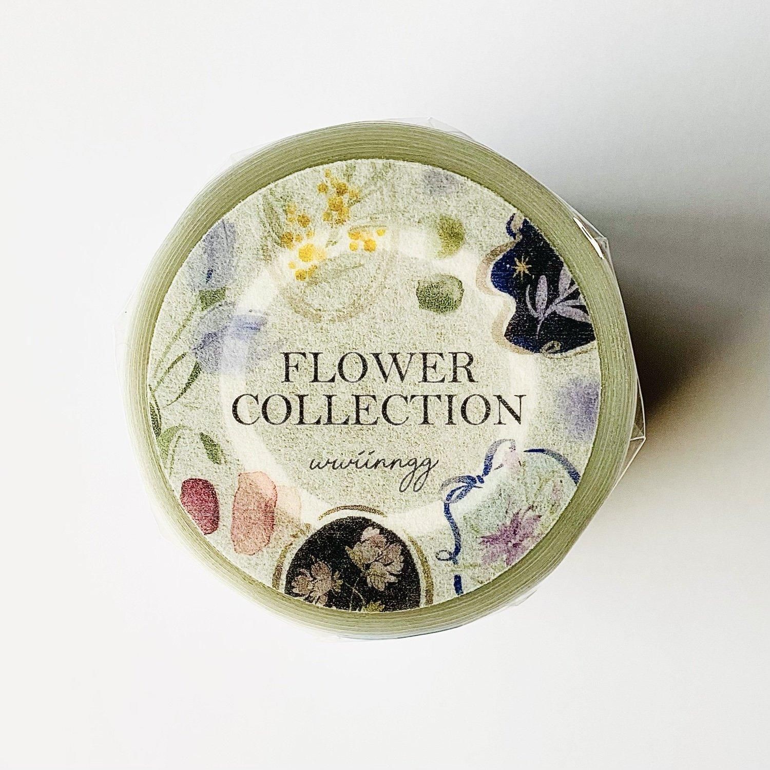 wwiinngg PETテープ Flower Decorated with Flower Language