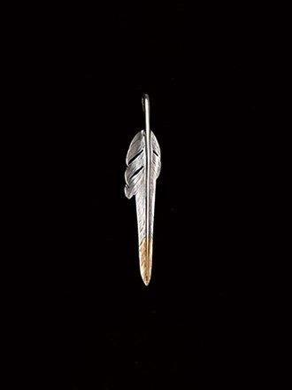 Larry Smith】KAZEKIRI FEATHER PENDANT No. 5 (18K GOLD ACCENT)