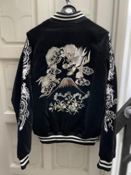 スカジャン 花竜 | ブラック - ミリタリーショップ FUJI