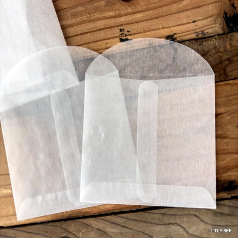 E-185 USA グラシン封筒 L 正方形 9×9cm - LITTLE BEE リトルビー