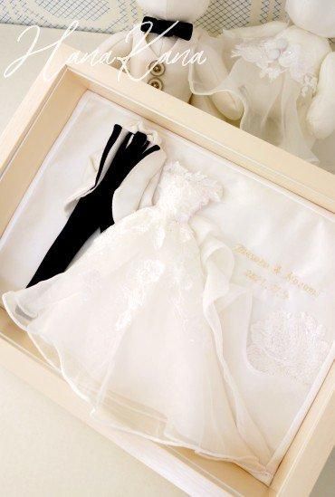 デザインフレームミニチュアドレス ＆タキシードペア- 結婚式やお祝い