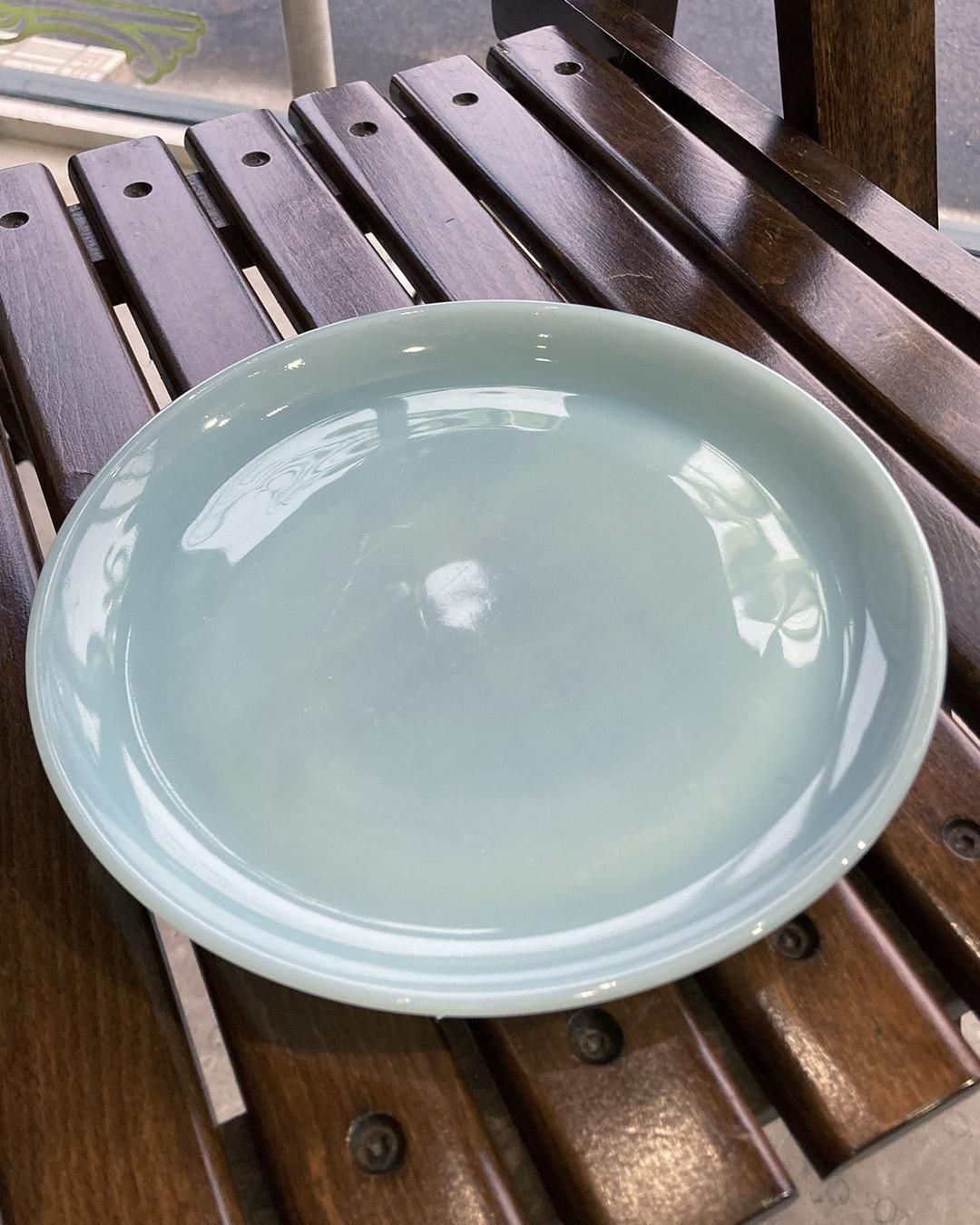 サラダプレート ターコイズブルーFire-king マメチコ通販