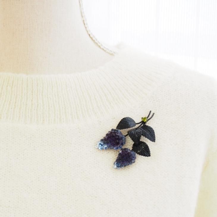 AUSTRIA オーストリア フルーツガラス パープルグレープ ぶどうの