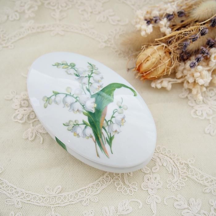 フランス リモージュ Limoges スズラン 小物入れ - ヴィンテージ