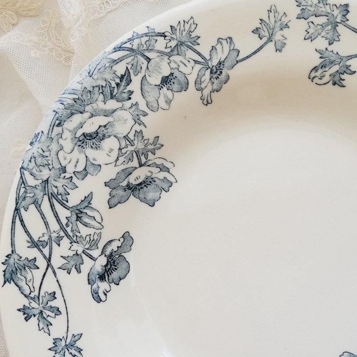 フランス GIEN ANEMONES ジアン アネモネ スーププレート 深皿 A