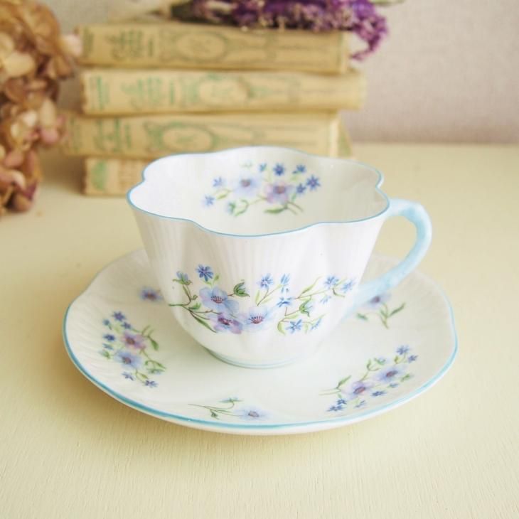 イギリス Shelley シェリー Blue Rock ブルーロック カップ＆ソーサー