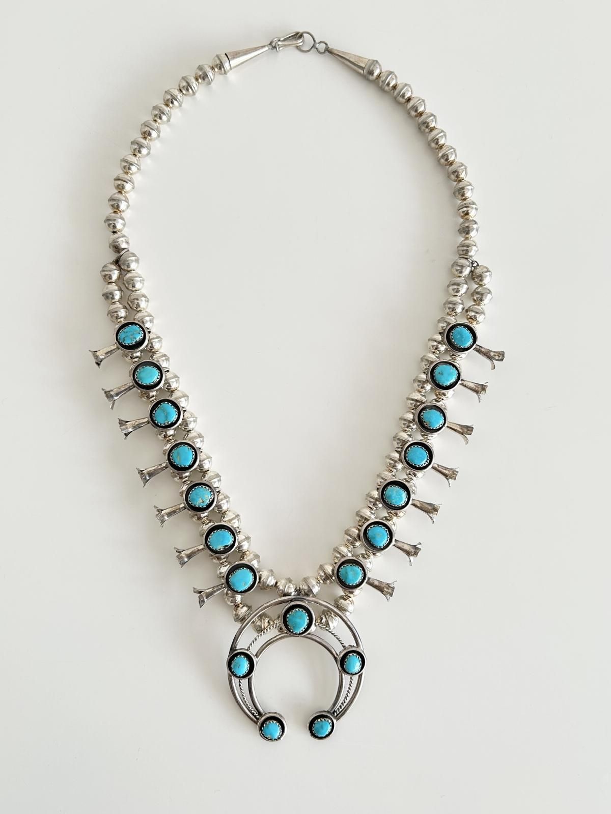 ナバホ族 キングマンターコイズシャドーボックススカッシュブロッサム