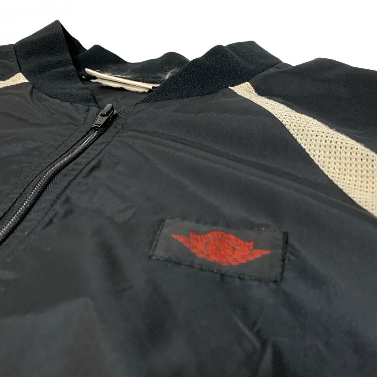 80s NIKE AIR JORDAN 1 Wing Logo Nylon Jacket 黒白 XL 紺タグ ナイキ