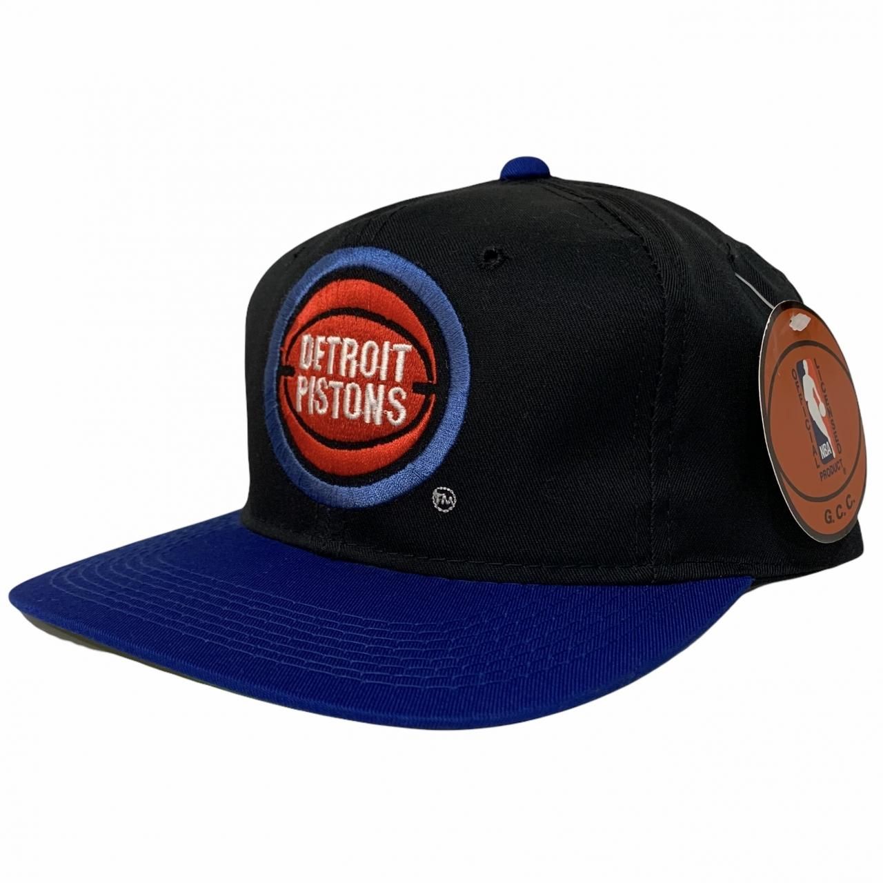 Deadstock 90s DETROIT PISTONS 6 Panel Snapback Cap 黒 デッド